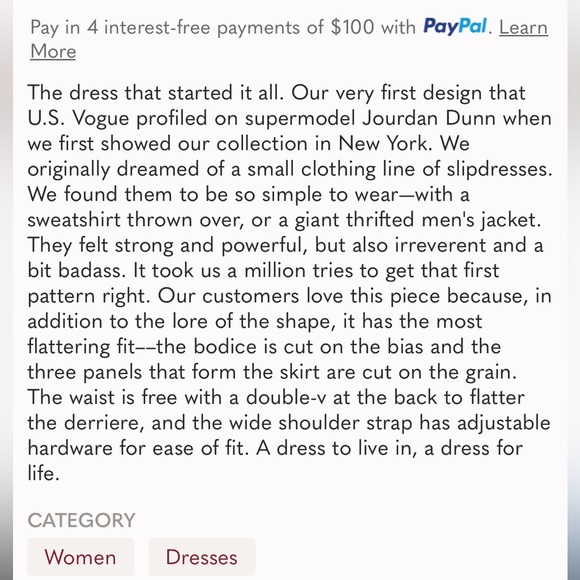 Horses Atelier Silk Slip Dress size 1 NWOT in Red Peony - Picture 5 of 6